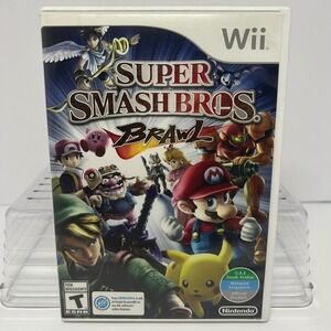 Nintendo Wii Super Smash Bros Brawl Game Disc Manual Saudi Malaysia Version
